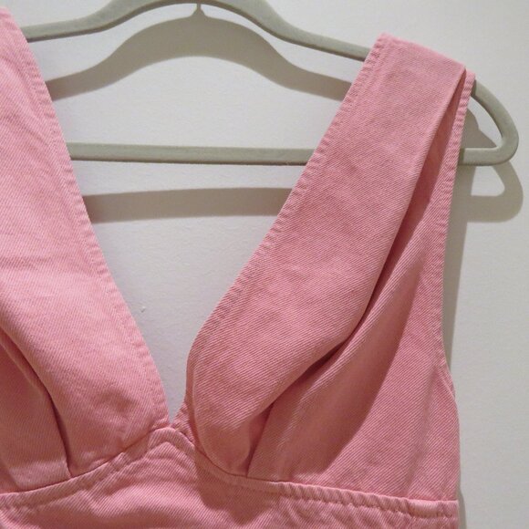 MARQUES' ALMEIDA Fringed Hem Top in Drill Pink Denim Preppy Feminine Y2K NWT - Picture 9 of 15